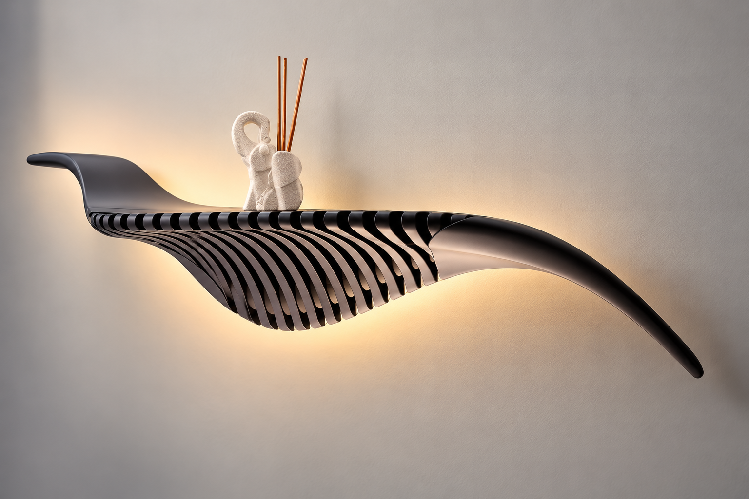 Étagère Murale Raie – Design Flottant