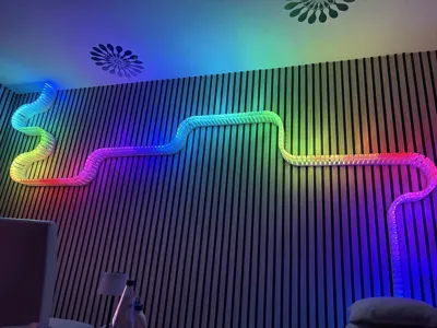 Étagère murale modulaire LED – Vague lumineuse