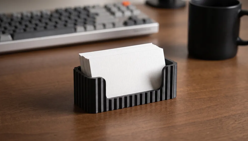 Porte-Cartes de Visite Design Rainuré – Impression 3D