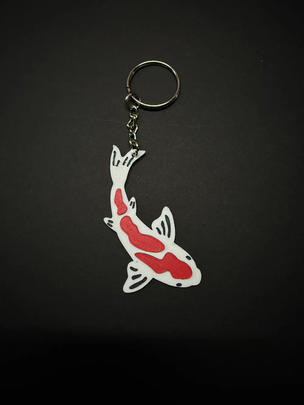 Porte-clés Carpe Koï Kohaku – Impression 3D