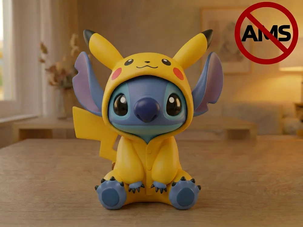 Stitch x Pikachu – Figurine 3D Multicolore 18 cm