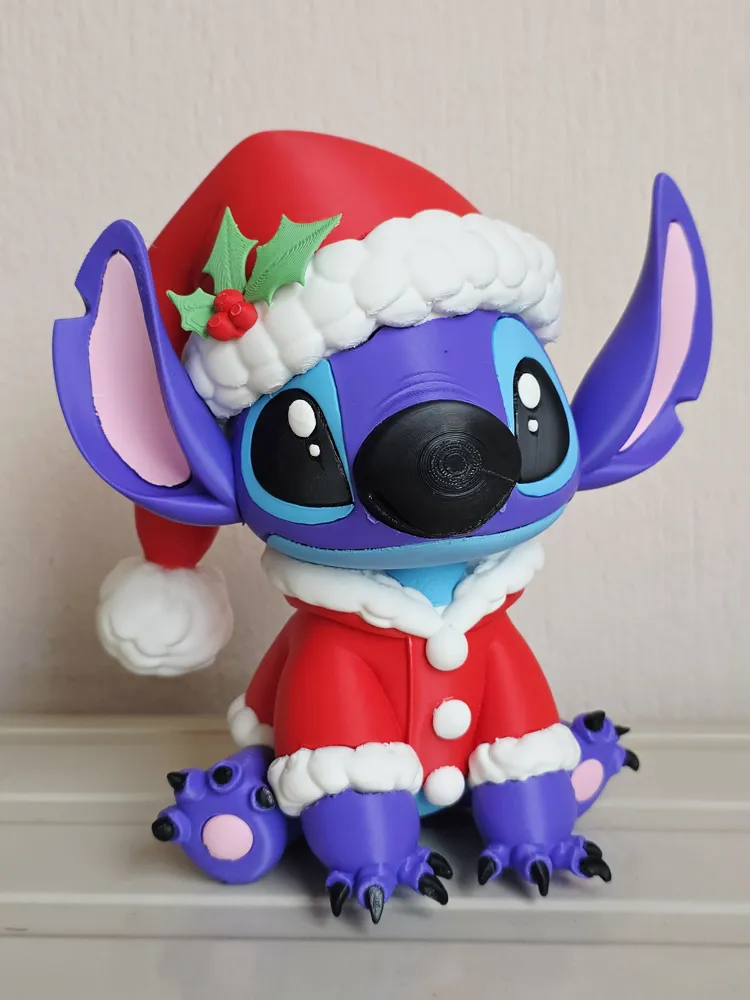 Stitch Noël – Figurine 3D Multicolore 23 cm